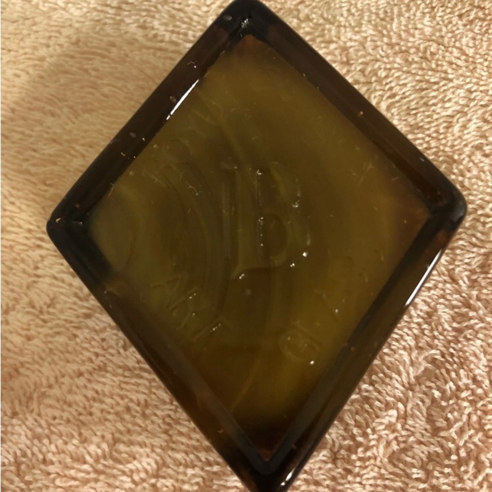 Vintage Boyd Art Glass Diamond Shape Paperweight Amber/Brown Agate #2